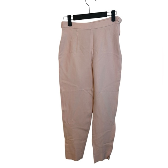 Moschino High Waisted Baby Pink Tapered Ankle Pants - Picture 1 of 6